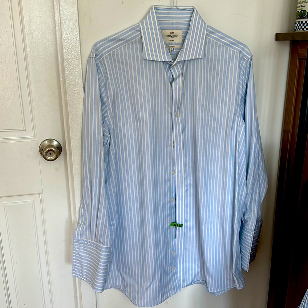 Hawes & Curtis dress shirt - classic fit - non iron - French cuff